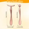 2 Pcs Metal Eye Cream Applicator Wand Stick, Face Roller Facial Massager Tool Massager Tool for Facial Skin Care Tools for Reducing Puffiness and Wrinkles, Rose Gold view 2