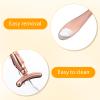 2 Pcs Metal Eye Cream Applicator Wand Stick, Face Roller Facial Massager Tool Massager Tool for Facial Skin Care Tools for Reducing Puffiness and Wrinkles, Rose Gold view 3