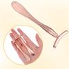 2 Pcs Metal Eye Cream Applicator Wand Stick, Face Roller Facial Massager Tool Massager Tool for Facial Skin Care Tools for Reducing Puffiness and Wrinkles, Rose Gold view 4