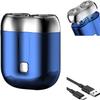 Sakerplus mini Double Head Electric Shave,USB Mini Portable Razor, Rechargeable Waterproof Compact Shave (Blue) view 1