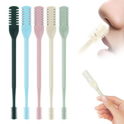 Nasal Hair Cutter for Women Men, 2025 New Double Sided Nose Hair Trimmer, 360 Rotary Nose Hair Remover with Ear Picker, Portable Grooming Essential Travel Essential (White)