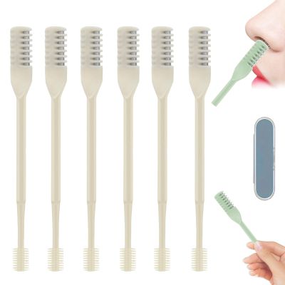 2-in-1 Nasal Hair Cutter, 2025 Upgraded Manual 360 Rotating Nostril Hair Removal Tool with Storage Box, Nose Hair Trimmer Travel Essentials for Women and Men (Beige, 6)