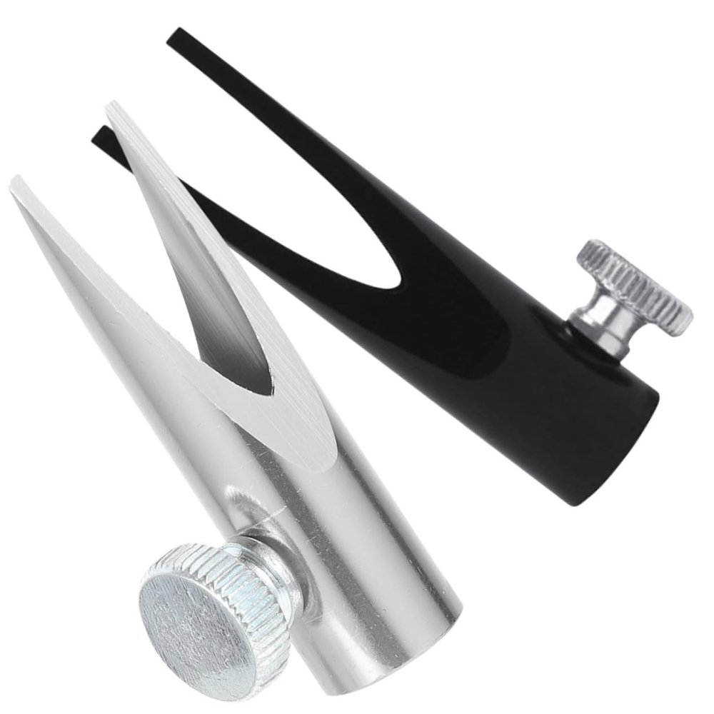 Beavorty 2Pcs Manual Eyebrow Pencil Sharpener Metal Double-Sided U-Shaped Slot Makeup Sharpening Tool for Eye and Cosmetic Pencils Black and Silver