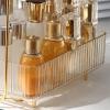 2 Tier Bathroom Countertop Organizer, Plastic Large Capacity Makeup Shelf Large Capacity Skincare Tray Cosmetic Organizer for Bedroom Dresser (Amber) view 2