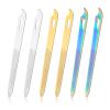 6PCS 5.5" Diamond Deb Nail File Stainless Steel Nail Files for Natural Nails, Double Sided Metal Fingernail Toenail Filer for Women, Durable and Efficient Nails Care Buffer Tool(3 Color) view 1
