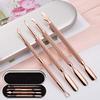 4Pcs Cuticle Pusher Double-Ended Stainless Steel Shapes Repousse Cuticule Pusher for Manicure Nail Art Tool view 3