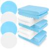 120 Pcs Facial Sponge Compressed, Luxiv Face Cleansing Sponge Estheticians Compressed Makeup Facial Sponge Round Wash Face Sponges for Women Compress Exfoliating Removal Sponge (White+blue) view 1