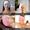 Suojim Mesh Hair Wrap 18pcs Women's Spa Headbands - Adjustable Soft Toweling (Shower/Makeup)(Gray) view 3