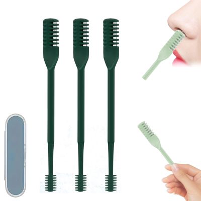 2-in-1 Nasal Hair Cutter, 2025 Upgraded Manual 360 Rotating Nostril Hair Removal Tool with Storage Box, Nose Hair Trimmer Travel Essentials for Women and Men (Deep G, 3)