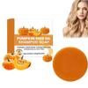 2PCS Pumpkin Seed Oil Shampoo Soap Deep Cleaning Strengthens Hair Scalp Moisturizing Shampoo Soap Suitable for All Hair Types 3.53oz view 1