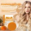 2PCS Pumpkin Seed Oil Shampoo Soap Deep Cleaning Strengthens Hair Scalp Moisturizing Shampoo Soap Suitable for All Hair Types 3.53oz view 3