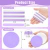120 Pcs Facial Sponge Compressed, Luxiv Face Cleansing Sponge Estheticians Compressed Makeup Facial Sponge Round Wash Face Sponges for Women Compress Exfoliating Removal Sponge (White+Purple) view 2