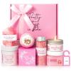 Spa Gifts for Women 7 Pcs Home Spa Kit Rose Gifts for Woman,Spa Gift Baskets Self Care Gifts Spa Gift for Women Birthday,Mothers Day Basket Easter Christmas Bath Set view 1