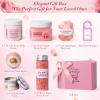Spa Gifts for Women 7 Pcs Home Spa Kit Rose Gifts for Woman,Spa Gift Baskets Self Care Gifts Spa Gift for Women Birthday,Mothers Day Basket Easter Christmas Bath Set view 2