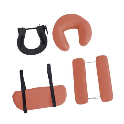 harayaa Massage Table Face Cradle with U Shape Pillow, Universal with Armrest Pillow Portable Stable, Comfort, Brown