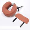 harayaa Massage Table Face Cradle with U Shape Pillow, Universal with Armrest Pillow Portable Stable, Comfort, Brown view 3