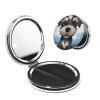 DDTKLSNV Adorable Schnauzer Compact Mirror Small Pocket Pu Leather Makeup Mirrors 1x/2x Magnifying Portable Pocket Mirror for Women Girls view 1