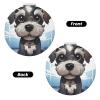 DDTKLSNV Adorable Schnauzer Compact Mirror Small Pocket Pu Leather Makeup Mirrors 1x/2x Magnifying Portable Pocket Mirror for Women Girls view 2