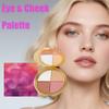 Highlighting Eye & Cheek Highlighting Eye & Cheek with Brush, 4-In-1 Highlight Makeup for Blush, Eyeshadow and Highlighter Makeup (2PCS) view 2