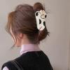 1pc Dog Hair Clips Cute Animal Hair Claw Clip Cartoon Design Black White Dog Hair Jaw Clips Nonslip Acrylic Hair Clamps Medium Acetate Hair Barrette Kawaii Hair Clips for Women Girls view 2