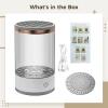 Brush Cleaner Makeup, Cosmetic Beauty Brush Cleaning Machine, Auto Rechargeable Usb Brush Cleaner, Cleansing And Drying, Portable Design, One-Button Easy Operation, Transparent view 3
