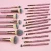 Stlalsa-Professional Makeup Brush Set, 23 Pieces, Pink and White Synthetic Brushes with Diamond Handle, for Powder, Contour, Eyeshadow Application (rosa) view 2