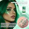 DAGEDA Green Body Glitter Stick,St Patricks Day Accessories,Sparkly Green Face Glitter Makeup,Holographic Hair Glitters St Patricks Day Costumes for Women, Shimmer Face Paint Stick for Carnival Party view 3