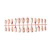 24Pcs Christmas French Tip Press on Nails Medium Almond Bow Snowflake Walking Stick Fake Nails Gingerbread Man Glue on Nails Cute Acrylic Nails for Women Nail Decoration Gift view 4