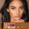 2025 New Waterproof Silk Fibre Thick Lengthening Mascara, Iron Wand Mascara Curling Eyelashes Iron Mascaras with No Flaking, Long-Lasting 4D Curling Silk Fiber Lash Mascaras for Women Eyes Makeup (2) view 2