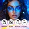 DAGEDA Blue Body Glitter Stick,Sparkly Face Glitter Makeup,Holographic Hair Glitters Mermaid Makeup Rave Outfits for Women, Shimmer Face Paint Stick Singer Concert Accessories view 3