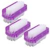 1/3/5Pcs Double-Sided Nail Cleaning Brush, Manicure and Pedicure Tool, Ideal for Fingernails and Toenails (purple,3) view 1