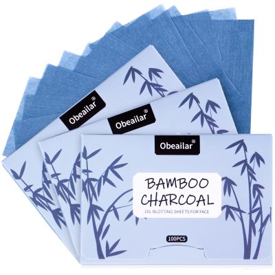 Obeailar Oil Blotting Sheets For Face, 1000 Sheets Bamboo Charcoal Blotting Papers For Face (100 Sheets In 10 Packs), Oil Absorbing Sheets For Oily Skin & All Skin Types, Oil Remover For Women & Men