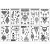 Temporary Tattoos Stickers, Fake Body Arm Chest Shoulder Tattoos For Men Or Women,Supplies, Decorations(Black C) view 1