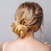 4 Pcs Large French Pins for Thick Hair 3-Prong Hair Forks Retro U Shaped Hair Pins for Women French Twist Hairs Pin Clips Chignon Pin Hairstyle Accessories (Blue Mermaid Light Tortoise Pink) view 3