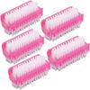 1/3/5Pcs Double-Sided Nail Cleaning Brush, Manicure and Pedicure Tool, Ideal for Fingernails and Toenails (pink,5) view 1