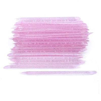 10/50/100Pcs Reusable Crystal Stick Double End Nail Art Cuticle Pusher Cuticle Remover Tool Pedicure Care Nails Manicures Tools (Pink,100)