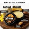 4X Concentration Biotin Beard Balm for Men  Natural Men's Grooming Butter with Castor, Shea & Jojoba Oil  Softens, Conditions & Styles  Non-Greasy Beard Growth Conditioner  2 oz (Citrus) view 2