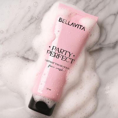 BE.LLA-V.ITA Party Perfect Instant Tan Removal Face Wash, 100ml, Sulphate-Free Formula, Gentle Exfoliating Cleanser