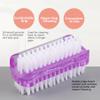 1/3/5Pcs Double-Sided Nail Cleaning Brush, Manicure and Pedicure Tool, Ideal for Fingernails and Toenails (blue,3) view 3