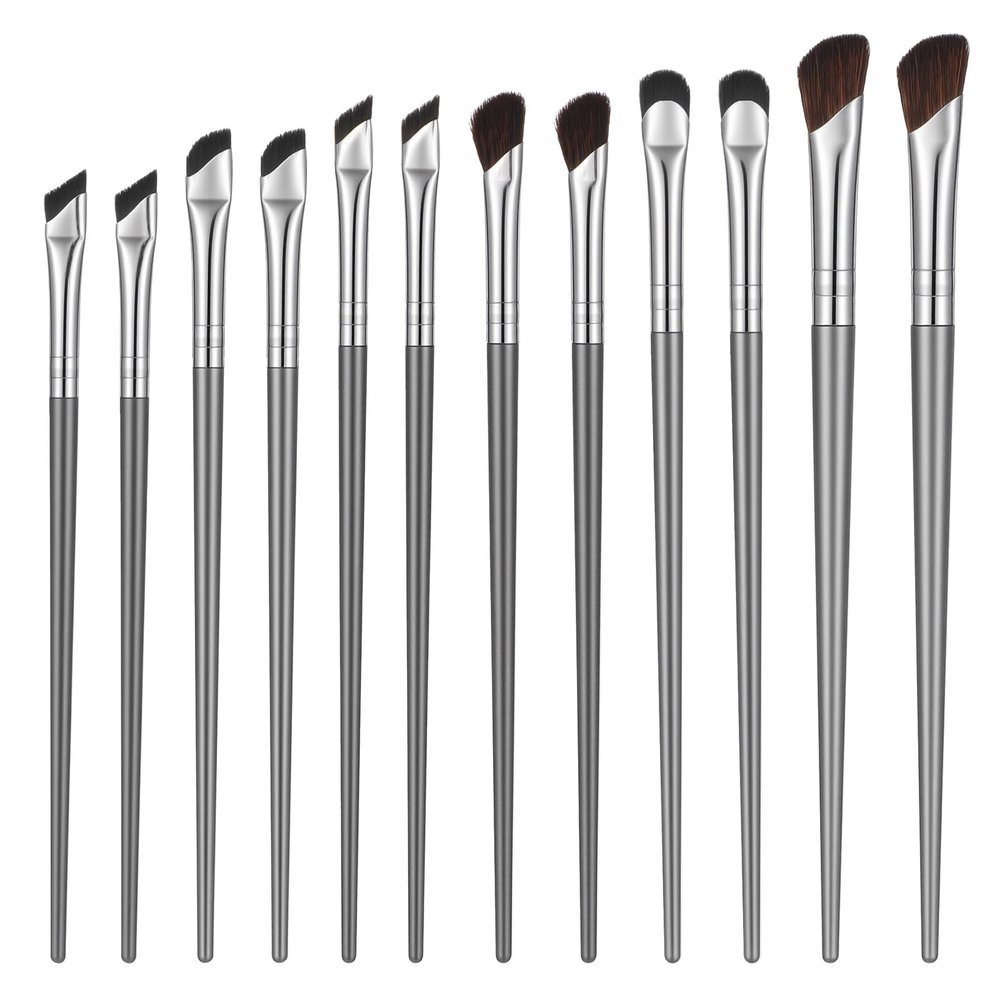 12 PCS Eyeliner Brush Set Nose Contour Brush for Precision Makeup Application Professional Fine Angled Eyeliner Eyebrow Brushs Concealer Brushs