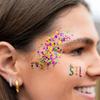 Body Face Hair Glitter Gel for Carnival,Glitter Face Paint Makeup for Women,Holographic Sequins Chunky Glitter for Face Hair Nails,Singer Concert Festival Rave Accessories,50ml view 3