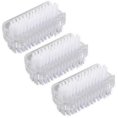 1/3/5Pcs Double-Sided Nail Cleaning Brush, Manicure and Pedicure Tool, Ideal for Fingernails and Toenails (clear,3)