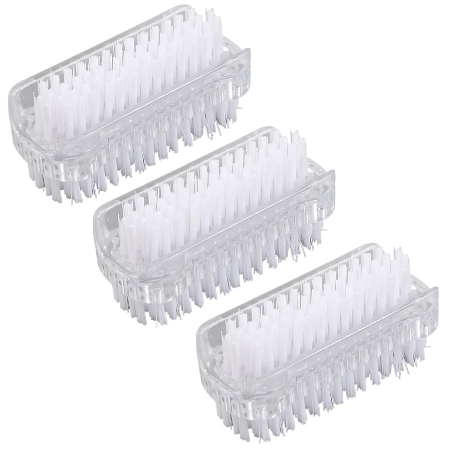 1/3/5Pcs Double-Sided Nail Cleaning Brush, Manicure and Pedicure Tool, Ideal for Fingernails and Toenails (clear,3)