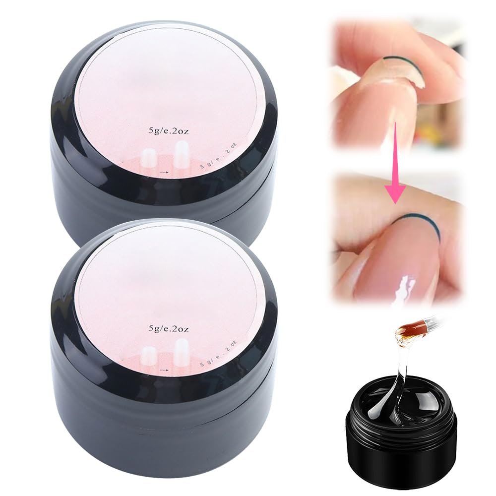 Nail Repair Protection Gel, 2025 Upgraded Nail Repair Kit for Split Natural Nails, Instant Cracked Nail Repair Gel for Damaged Nails, Easy Quick Fix Strengthening Treatment Cuticle Care (2 Pcs)