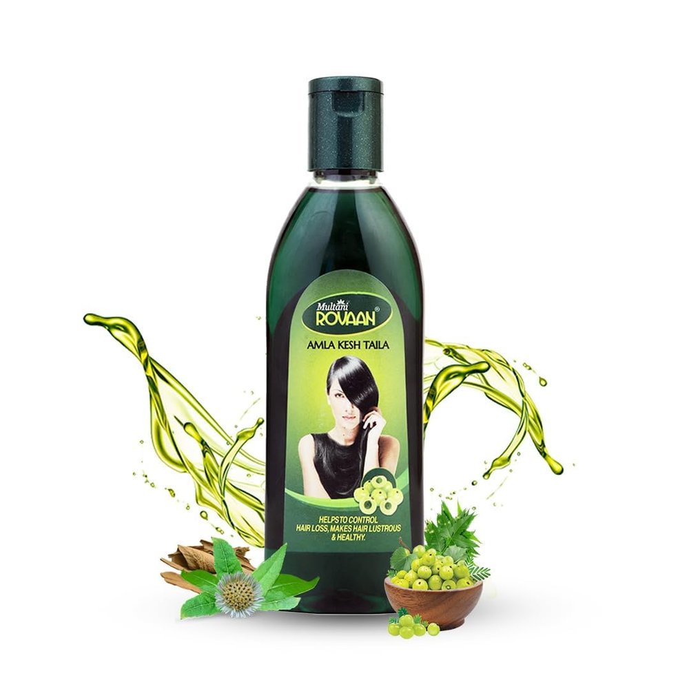 Amla Kesh Taila Hair Oil, Ayurvedic Formula with Neem, Bhringraj, 200ml, for Hair Growth, Strengthening, Anti Hair Fall