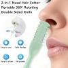 2025 New Nostril Hair Remover Tool Double Sided Nose Hair Knife, 2 in 1 Nasal Hair Cutter, 360 Rotating Nose Hair Trimmer with Ear Digger for Men and Women (5) view 3