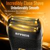 8500RPM Leather-Wrapped Close Shave Foil Shavers for Men, Portable 3-Speed Electric Foil Razor with Travel Case, Cordless 200min Runtime, USB-C Rechargeable, Fast Charging, Charger Included view 2