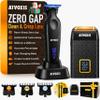 9000 RPM Razor-Sharp Zero Gap T Blade Hair/Beard Trimmer for Men 3-Speed Leather-Wrapped Close Shave Foil Shaver Cordless Travel Pouch USB-C Rechargeable Fast Charging Base Charger Included view 1
