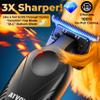 9000 RPM Razor-Sharp Zero Gap T Blade Hair/Beard Trimmer for Men 3-Speed Leather-Wrapped Close Shave Foil Shaver Cordless Travel Pouch USB-C Rechargeable Fast Charging Base Charger Included view 2