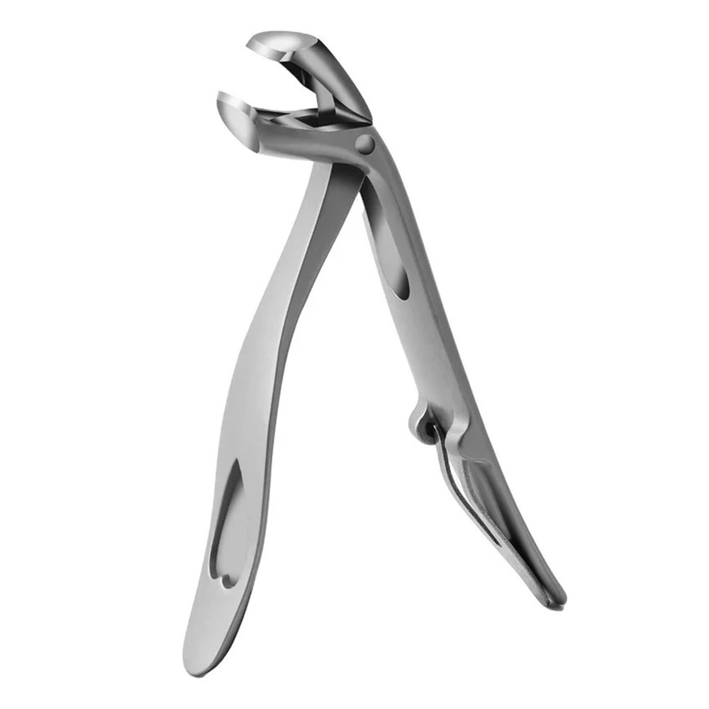 1Pcs Nail Clippers Wide Jaw Fingernail Clippers Angled Head Toenail Clippers Professional Thick Nail Cutter Tools(Silver)